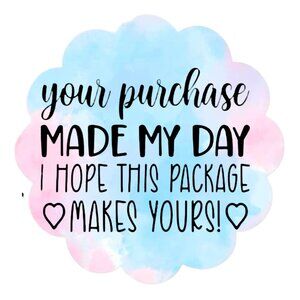 hope This Package Brightens Your Day Stickers Roll, Round Envelope Seal Stickers